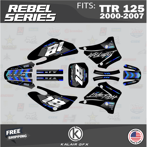 Kalair GFX Graphics Kit for Yamaha TTR125 (2000-2007) Rebel Series