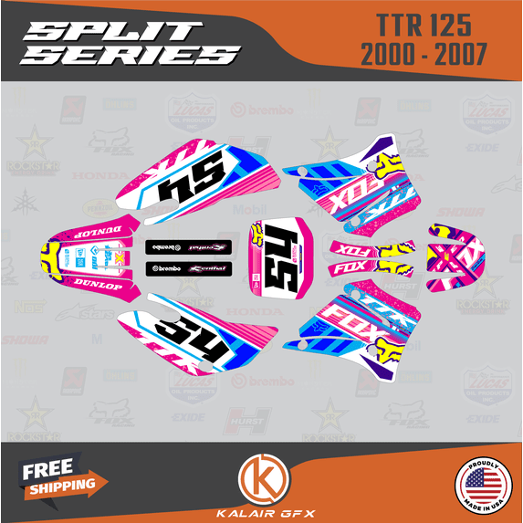 Kalair GFX Graphics Kit for Yamaha TTR125 (2000-2007) Split Series