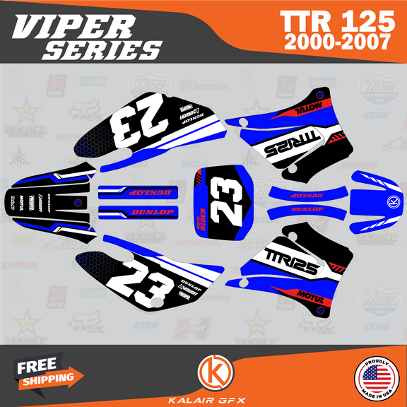 Kalair GFX Graphics Kit for Yamaha TTR125 (2000-2007) Viper Series
