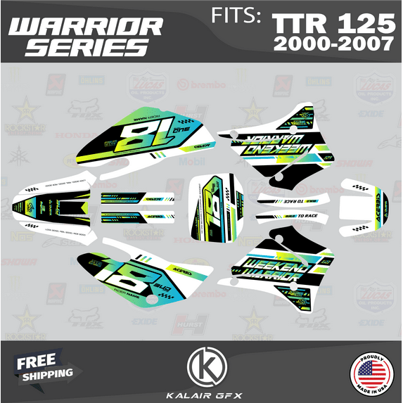 Kalair GFX Graphics Kit for Yamaha TTR125 (2000-2007) Warrior Series