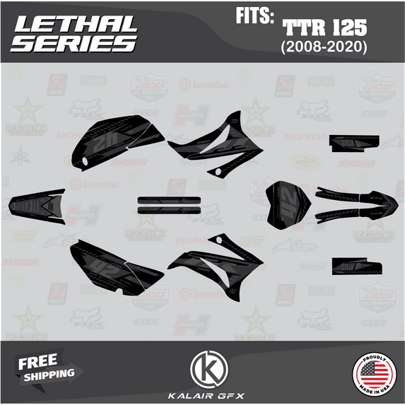 Kalair GFX Graphics Kit for Yamaha TTR125 (2008-2023) Lethal Series
