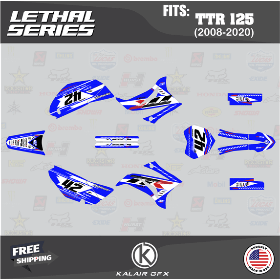 Kalair GFX Graphics Kit for Yamaha TTR125 (2008-2023) Lethal Series