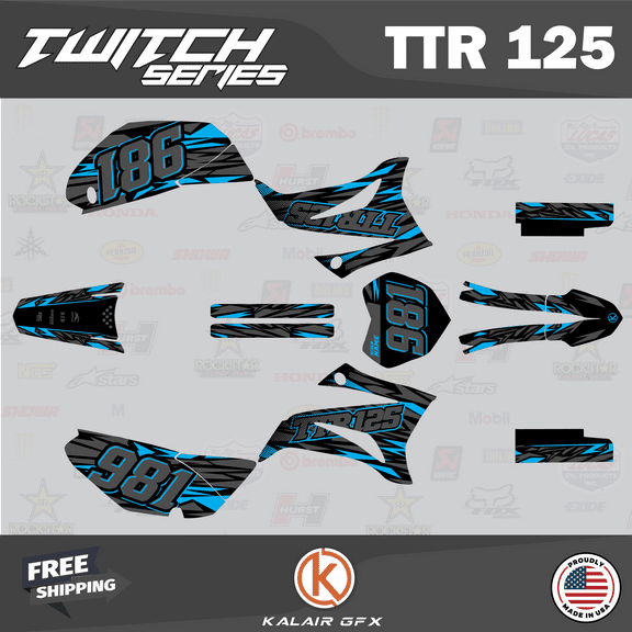Kalair GFX Graphics Kit for Yamaha TTR125 (2008-2023) Twitch Series