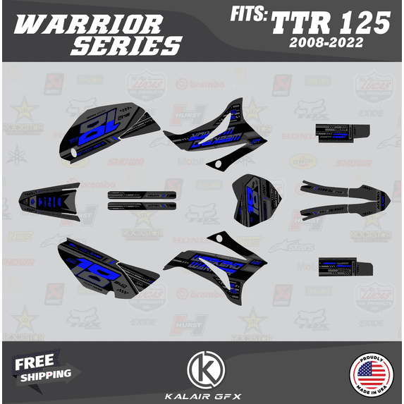 Kalair GFX Graphics Kit for Yamaha TTR125 (2008-2023) Warrior Series