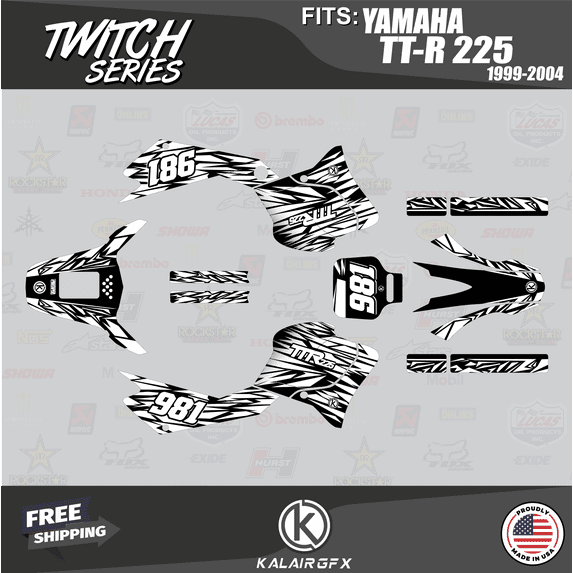 Kalair GFX Graphics Kit for Yamaha TTR225 (1999-2004) Twitch Series