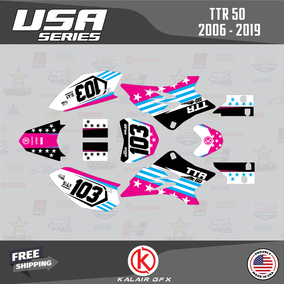 Kalair GFX Graphics Kit for Yamaha TTR50 (2006-2023) Usa Series