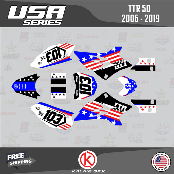 Kalair GFX Graphics Kit for Yamaha TTR50 (2006-2023) Usa Series