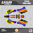 thumbnail image 1 of Kalair GFX Graphics Kit for Yamaha TTR90 (2000-2008) Usa Series, 1 of 5