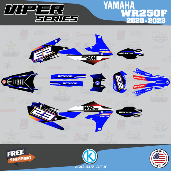 Kalair GFX Graphics Kit for Yamaha WR250F (2020-2023) Viper Series