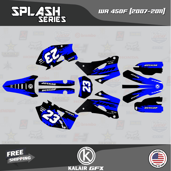 Kalair GFX Graphics Kit for Yamaha WR450F (2007-2011) Splash Series