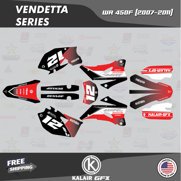 Kalair GFX Graphics Kit for Yamaha WR450F (2007-2011) Vendetta Series