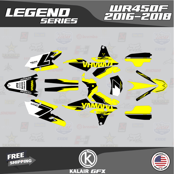 Kalair GFX Graphics Kit for Yamaha WR450F (2016-2018) Legend Series