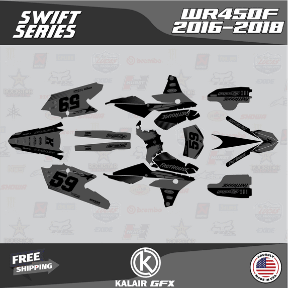 Kalair GFX Graphics Kit for Yamaha WR450F (2016-2018) Swift Series