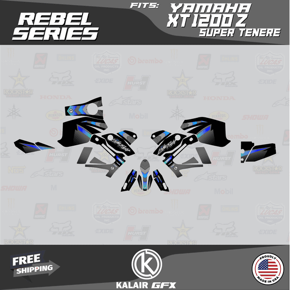 Kalair GFX Graphics Kit for Yamaha XT 1200Z SUPER TENERE (All Years) Rebel Series