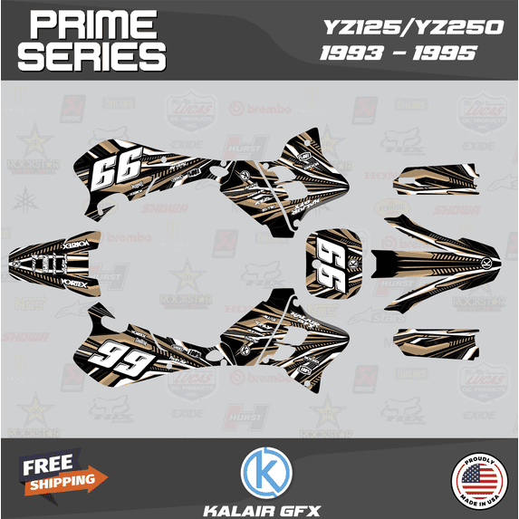 Kalair GFX Graphics Kit for Yamaha YZ125 (1993-1995) Prime Series