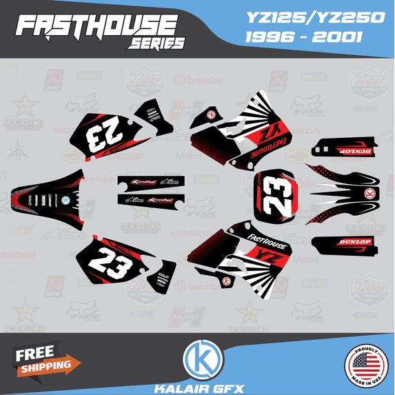 Kalair GFX Graphics Kit for Yamaha YZ125 (1996-2001) Fh Series