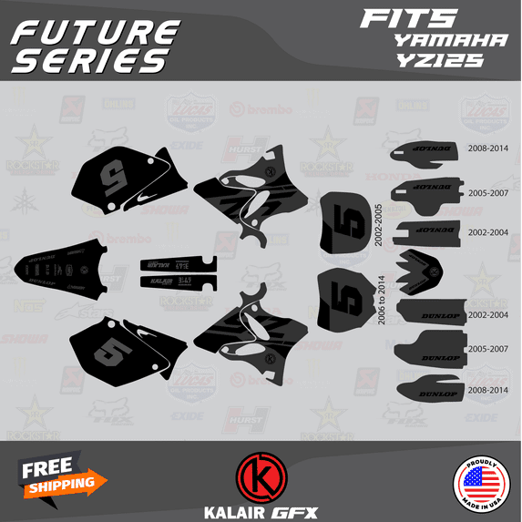 Kalair GFX Graphics Kit for Yamaha YZ125 (2005) Future Series