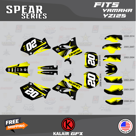 Kalair GFX Graphics Kit for Yamaha YZ125 (2005) Spear Series