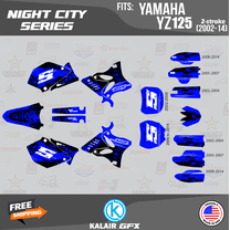 Kalair GFX Graphics Kit for Yamaha YZ125 (2006-2007) Nightcity Series