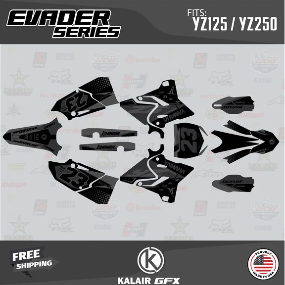 Kalair GFX Graphics Kit for Yamaha YZ125 (2015-2021) Evader Series