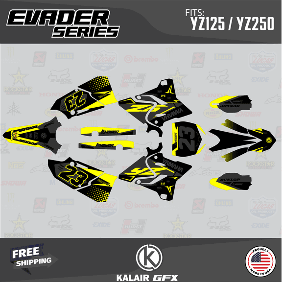 Kalair GFX Graphics Kit for Yamaha YZ125 (2015-2021) Evader Series