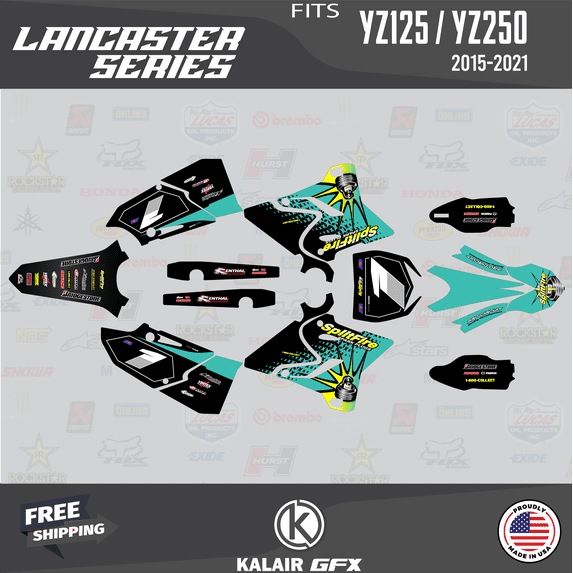 Kalair GFX Graphics Kit for Yamaha YZ125 (2015-2021) Lancaster Series