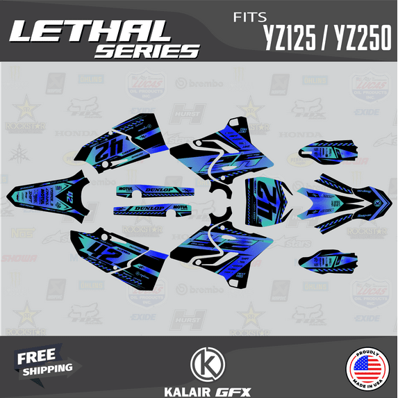 Kalair GFX Graphics Kit for Yamaha YZ125 (2015-2021) Lethal Series