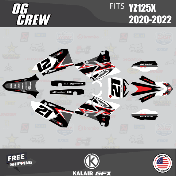 Kalair GFX Graphics Kit for Yamaha YZ125X (2020-2022) Ogcrew Series