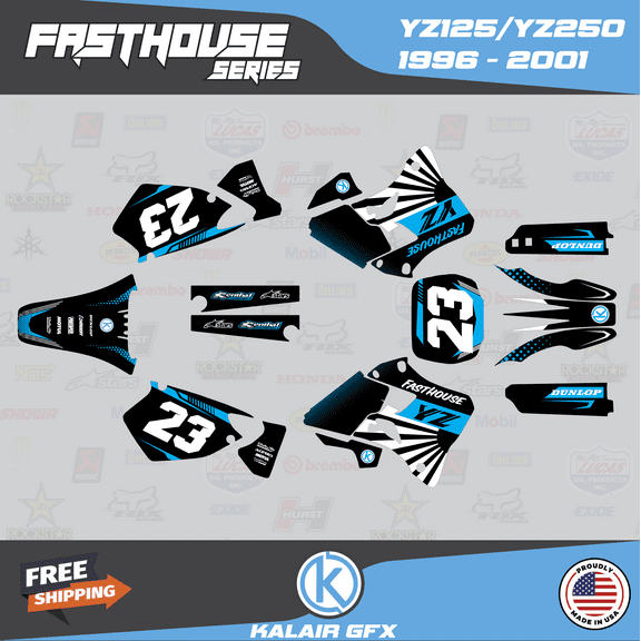 Kalair GFX Graphics Kit for Yamaha YZ250 (1996-2001) Fh Series