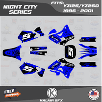 Kalair GFX Graphics Kit for Yamaha YZ250 (1996-2001) Night-city Series