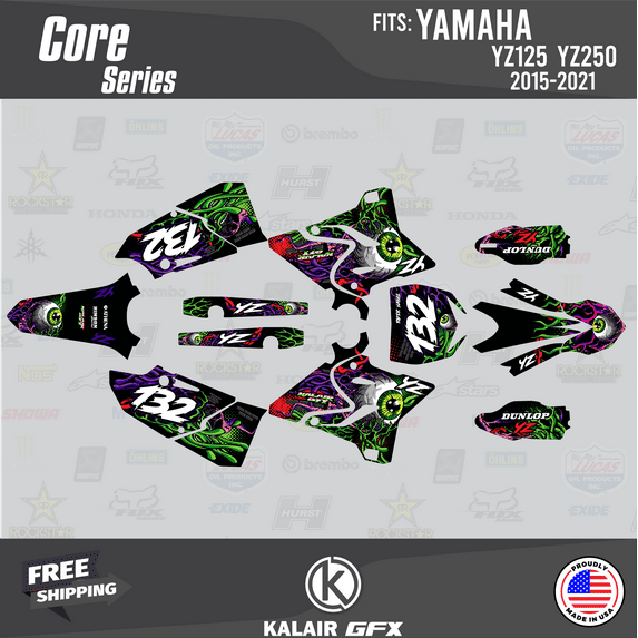 Kalair GFX Graphics Kit for Yamaha YZ250 (2015-2021) Core Series