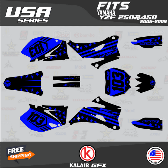 Kalair GFX Graphics Kit for Yamaha YZ250F (2006-2007) Usa Series