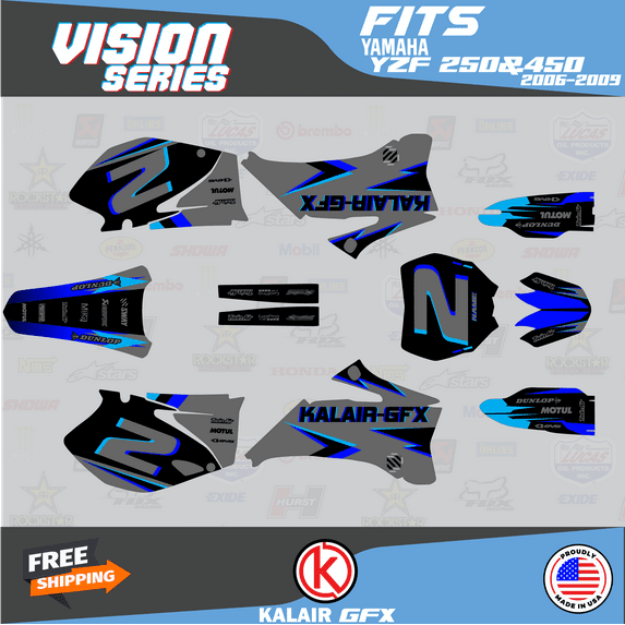Kalair GFX Graphics Kit for Yamaha YZ250F (2006-2007) Vision Series