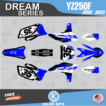 Kalair GFX Graphics Kit for Yamaha YZ250F (2010-2013) Dream Series