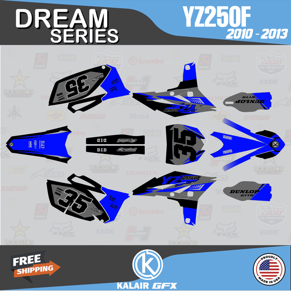 Kalair GFX Graphics Kit for Yamaha YZ250F (2010-2013) Dream Series