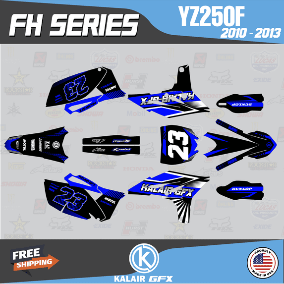 Kalair GFX Graphics Kit for Yamaha YZ250F (2010-2013) Fh Series