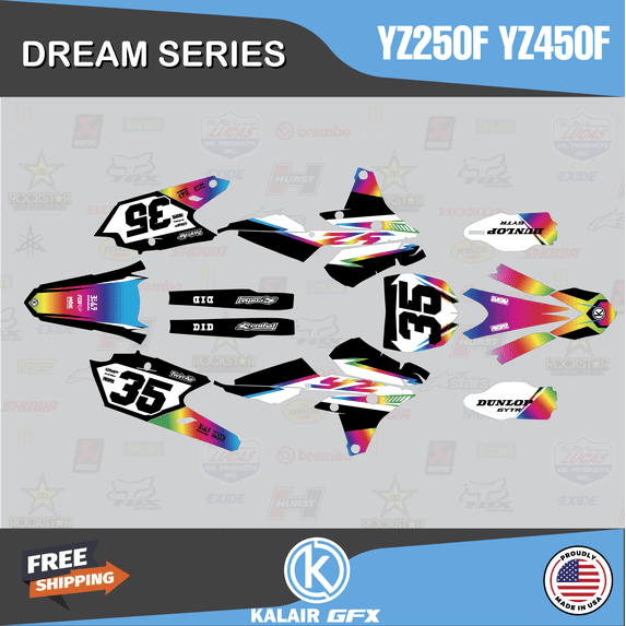 Kalair GFX Graphics Kit for Yamaha YZ250F (2014-2018) Dream Series