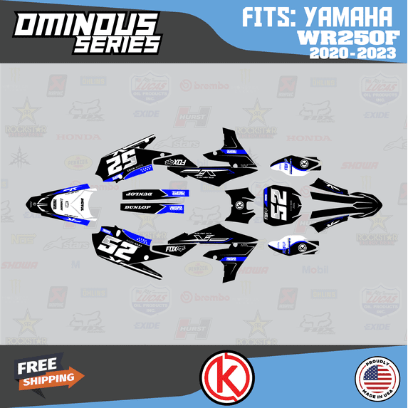 Kalair GFX Graphics Kit for Yamaha YZ250F (2019-2023) Ominous Series