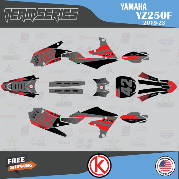 Kalair GFX Graphics Kit for Yamaha YZ250F (2019-2023) Team Series