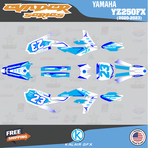Kalair GFX Graphics Kit for Yamaha YZ250FX (2020-2023) Evader Series