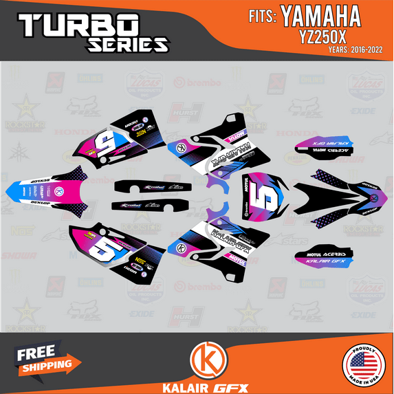 Kalair GFX Graphics Kit for Yamaha YZ250X (2016-2022) Turbo Series