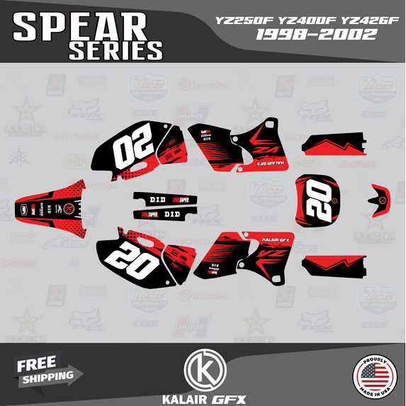 Kalair GFX Graphics Kit for Yamaha YZ400F (1998-2002) Spear Series