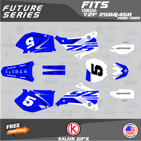 Kalair GFX Graphics Kit for Yamaha YZ450F (2006-2007) Future Series