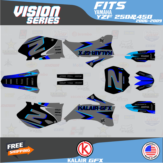 Kalair GFX Graphics Kit for Yamaha YZ450F (2006-2009) Vision Series