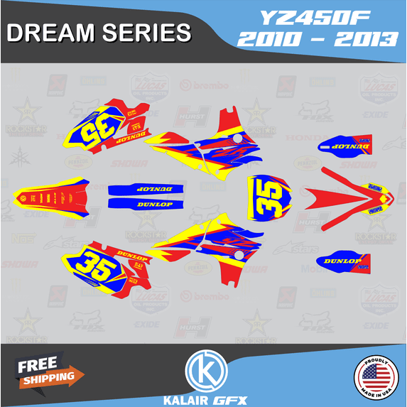 Kalair GFX Graphics Kit for Yamaha YZ450F (2010-2013) Dream Series