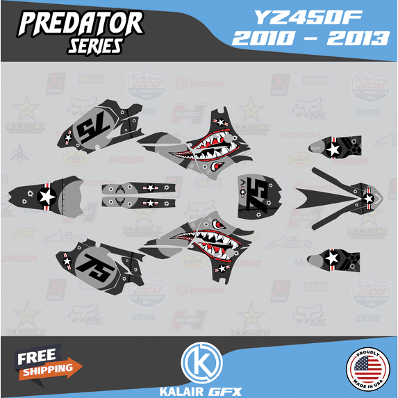 Kalair GFX Graphics Kit for Yamaha YZ450F (2010-2013) Predator Series
