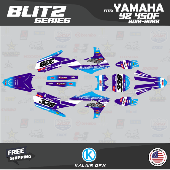 Kalair GFX Graphics Kit for Yamaha YZ450F (2018-2022) Blitz Series
