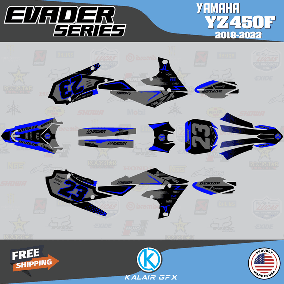Kalair GFX Graphics Kit for Yamaha YZ450F (2018-2022) Evader Series
