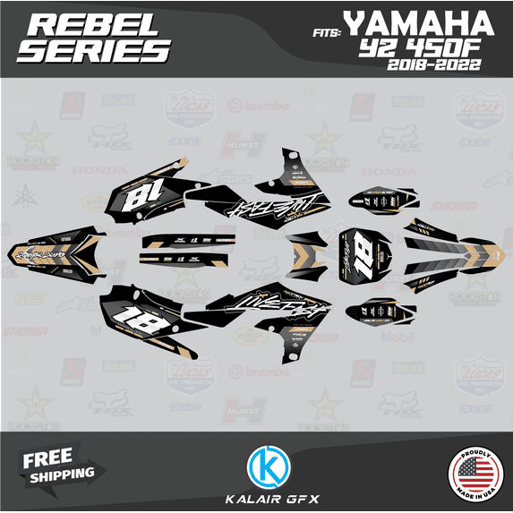 Kalair GFX Graphics Kit for Yamaha YZ450F (2018-2022) Rebel Series