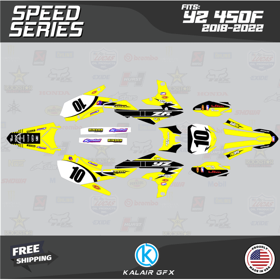 Kalair GFX Graphics Kit for Yamaha YZ450F (2018-2022) Speed Series